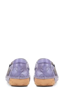 Pavers Purple Leather Flat Sandals -Fashion Women M41245s3