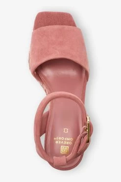 Next Forever Comfort® Leather Raffia High Wedges -Fashion Women M63 608s6