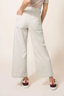 White Stuff Natural Tia Wide Leg Cropped Jeans -Fashion Women M67407s4