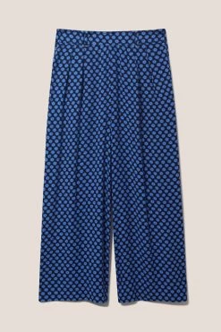 White Stuff Blue Nova Crinkle Culottes -Fashion Women M67412s5