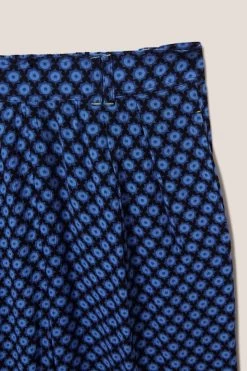 White Stuff Blue Nova Crinkle Culottes -Fashion Women M67412s6