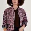 Monsoon Orange LENZING™ ECOVERO™ Ditsy Floral And Ikat Print Quilted Jacket -Fashion Women M76411s
