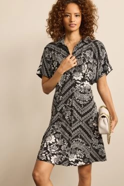 Next Jersey Short Sleeve Mini Shirt Dress