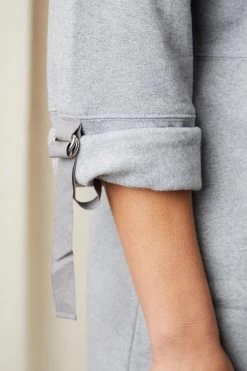 Lakeland Leather Grey Chloe Hooded Fleece Jersey Jacket -Fashion Women M88023s6