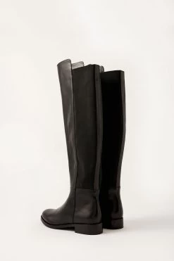 Monsoon Olivia Black Leather Riding Boots -Fashion Women M88325s2