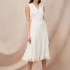 Phase Eight Cream Caterina Embroidered Flared Wedding Dress -Fashion Women M90318s