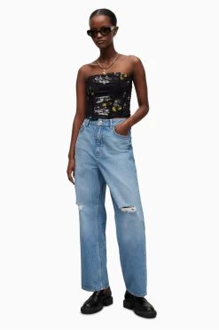 AllSaints Eugenia Black Corset -Fashion Women M90610s3