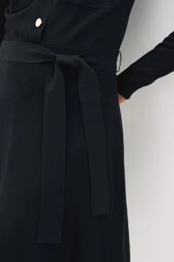 Next Black Knitted Utility Belted Mini Dress -Fashion Women M91 158s4