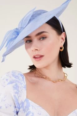 Accessorize Blue Flower Statement Disc Fascinator