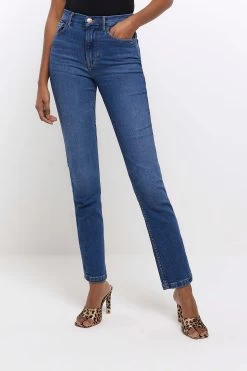 River Island Slim Fit Blue Ultimate Jeans -Fashion Women N00493s3