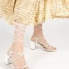 Jones Bootmaker Liezel Gladiator Roped White Heels -Fashion Women N36208s