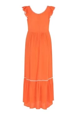 Mint Velvet Mint Velvet Orange Crochet Maxi Dress -Fashion Women N41935s6