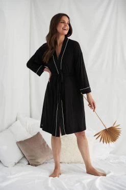 Pretty You London Bamboo Kimono Dressing Gown -Fashion Women P20705s6