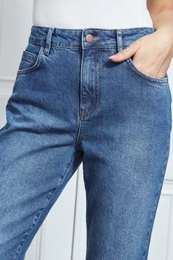 Sosandar Slim Leg Mom Jeans -Fashion Women P39707s5