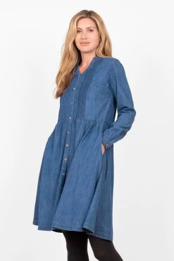 Brakeburn Denim Shirt Smock Dress