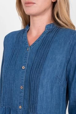 Brakeburn Denim Shirt Smock Dress -Fashion Women P50858s3