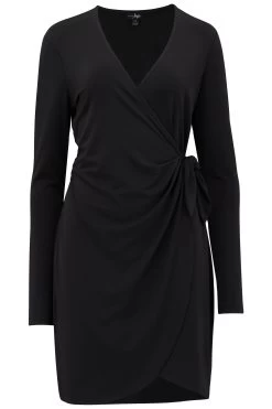 Pour Moi Bryony Slinky Recycled Jersey Wrap Mini Dress -Fashion Women P64252s4