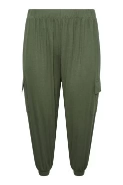 Yours Curve Jersey Cropped Cargo Harem -Fashion Women P66883s3