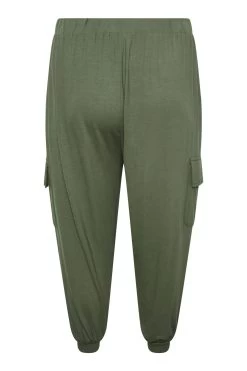 Yours Curve Jersey Cropped Cargo Harem -Fashion Women P66883s4