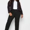 Yours Curve Bootcut Ponte Rib Trouser -Fashion Women P81487s