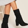 Friends Like These Block Heel Ruched Boot -Fashion Women P81674s
