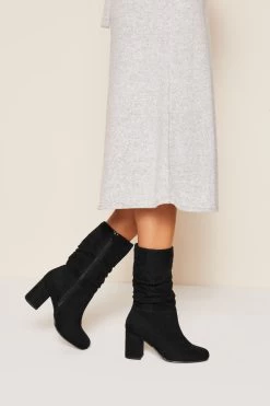 Friends Like These Block Heel Ruched Boot -Fashion Women P81674s3