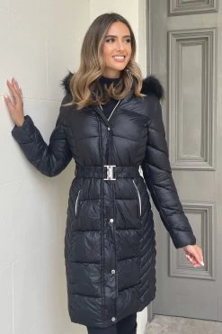 Lipsy Long Line Puffer Coat