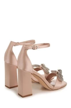 Linzi Acorn Buckle Up Heeled Sandal With Diamante Bow Detail -Fashion Women P83250s5