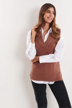 Threadbare V-Neck Knitted Vest