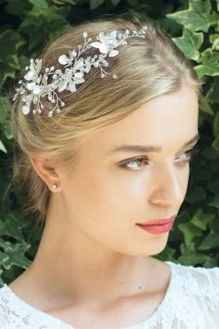 Ivory & Co Flora Crystal Enamelled Flower Spray Clip -Fashion Women P90009s3