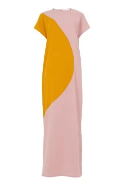 Leem Contrast Circle Panel Dress -Fashion Women P92848s5