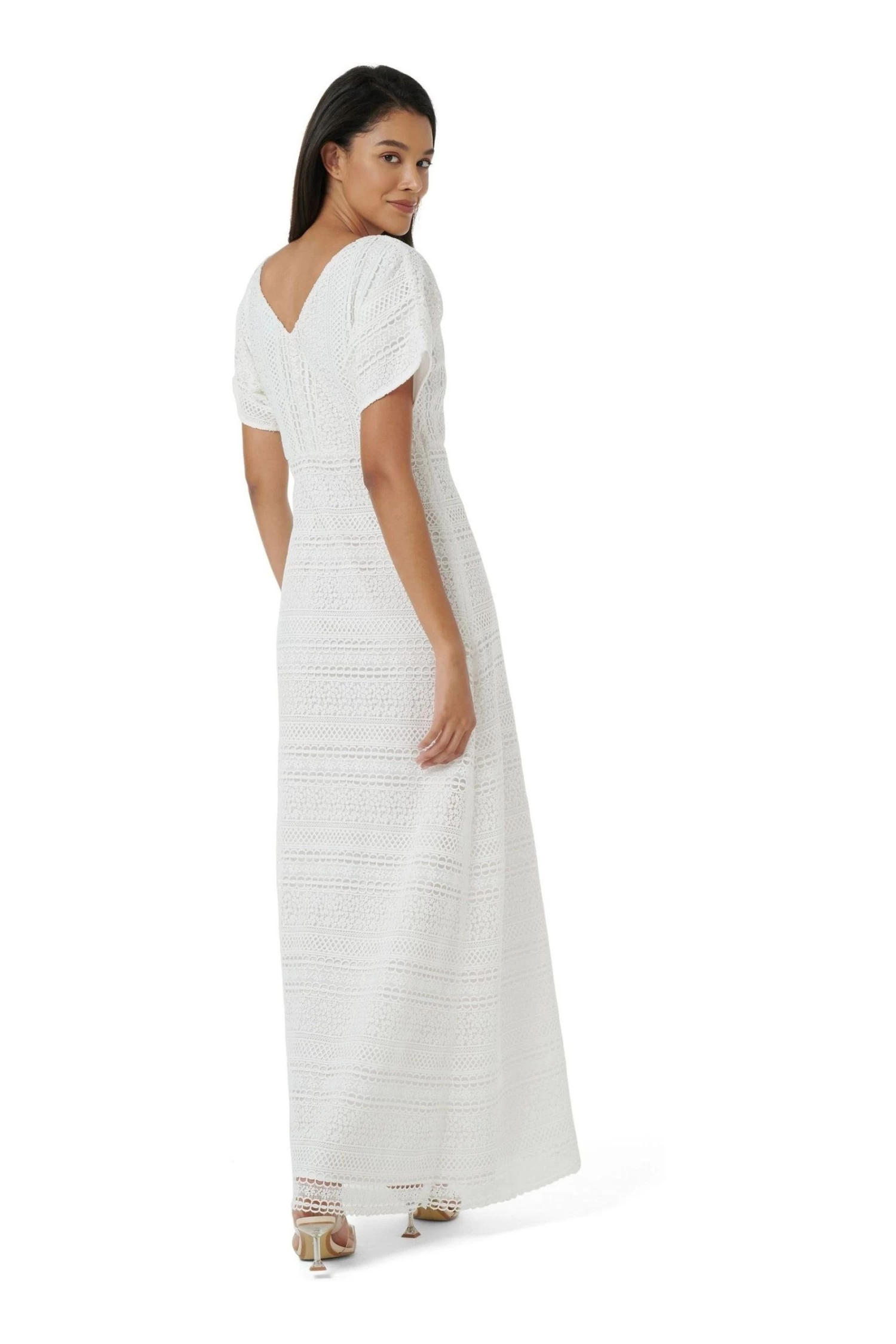 Leem Double V-Neck Empire Lace Dress 5 Leem Double V-Neck Empire Lace Dress - Image 3