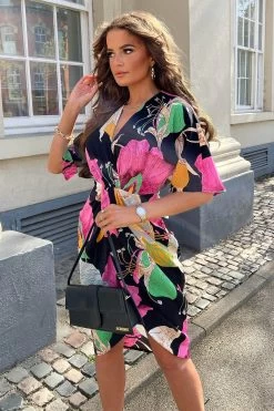 Girl In Mind Chelsea Short Sleeve Wrap Midi Dress