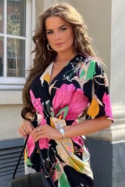 Girl In Mind Chelsea Short Sleeve Wrap Midi Dress -Fashion Women P96366s4