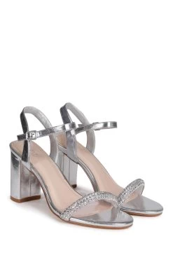 Linzi Deborah Heeled Sandal With Embellished Front Strap -Fashion Women Q04894s3