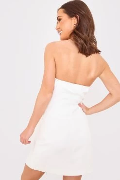 In The Style Court By A Feather Bandeau Button Through Mini Dress -Fashion Women Q06794s5