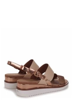 Linzi Adriana Slingback Wedged Sandal With Double Front Strap -Fashion Women Q07751s4