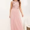 Lipsy Natalie Hand Embellished Bridesmaid Maxi Dress -Fashion Women Q09215s