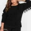 Yours Curve Fringe Detail Jumper