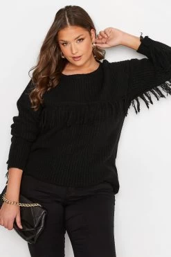 Yours Curve Fringe Detail Jumper