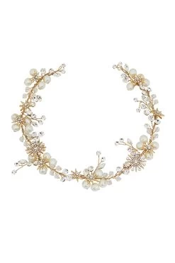 Jon Richard Gold Star And Pearl Hair Vine - Gift Pouch