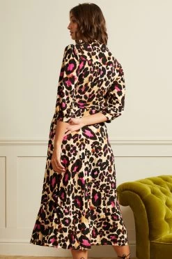 Love & Roses Jersey Pleated Midi Dress -Fashion Women Q20445s3