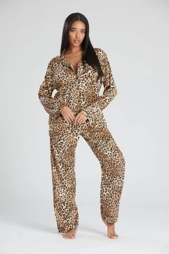 Loungeable Long Sleeve Long Pants Satin Set