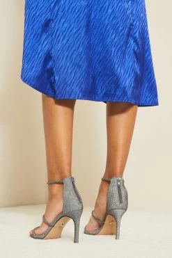 Lipsy Diamante Strappy Glitter High Heeled Sandal -Fashion Women Q23 570s3