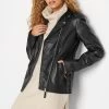 Long Tall Sally Leather Biker Jacket -Fashion Women Q27383s