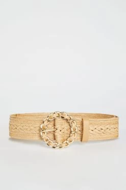 Lipsy Chain Buckle Raffia Waist Belt