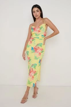 Pretty Lavish Keisha Ruched Midaxi Dress