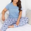 Yours Curve Never Stop Geometric Short Sleeve Cuffed Pyjama Set -Fashion Women Q39370s