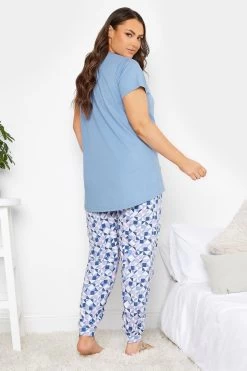 Yours Curve Never Stop Geometric Short Sleeve Cuffed Pyjama Set -Fashion Women Q39370s3