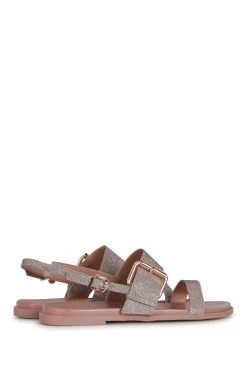Linzi Lucille Double Buckle Strap Flat Sandal -Fashion Women Q40765s4